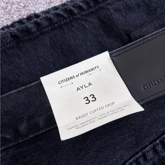 Citizens of Humanity Ayla Embroidered Wide Leg Jeans Voila Size 33 NWT - Picture 9 of 13